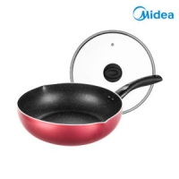 美的 麦饭石不粘锅 家用炒菜不沾铁锅