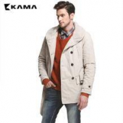 最后库存抓紧下：KAMA 男子羊羔绒双排扣外套