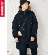 12日0点、双12预告：Jasonwood 男子中长款毛领羽绒服