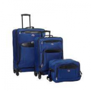 12号0点、双12预告：AMERICAN TOURISTER 美旅 深蓝色拉杆箱三件套