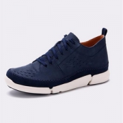 18新款 Clarks 其乐 Trifri Hi 男士真皮系带三瓣底高帮运动鞋