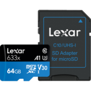 京东PLUS会员：Lexar 雷克沙 64G TF卡 手机高速内存卡 带原装卡套 69.9元