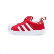 12日0点、双12预售： adidas kids 阿迪达斯 CQ2551 男女小童 三叶草经典鞋 红色