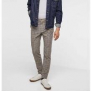 ZARA 00706378707 男士格纹及踝长裤