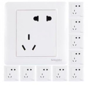 Schneider Electric 施耐德电器 睿意 斜五孔插座 二三插（10只装 ）