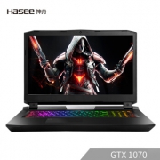 Hasee 神舟 战神 GX8-CR7S1 17.3英寸游戏本（i7-9700K、16GB、256GB+1TB、GTX1070 8GB）