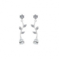 DIAMOND STYLE 三连叶造型 水晶耳坠 25.57英镑约￥227包邮包税