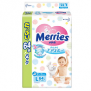 加量不加价，5件*64片 花王 Merries 妙而舒 L码 纸尿裤（9-14kg）