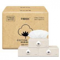幸福阳光 抽纸 棉柔卫生纸巾 小规格软抽 2层*150抽*24包
