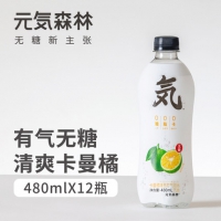 元气森林 无糖0脂苏打气泡水 青瓜味/卡曼橘味 480ml*12瓶