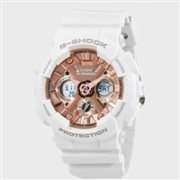 【可搭情侣款】柔美白金~Casio 卡西欧 G-Shock 系列 女款双显运动腕表 GMAS120MF-7A2