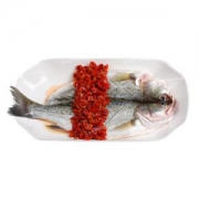海名威 鲜冻三去剁椒海鲈鱼 350g 1条装（内含剁椒调料包）