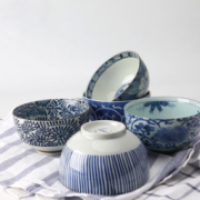 MINOYAKI 美浓烧 青花手绘系列 餐具 5件套 155元包邮