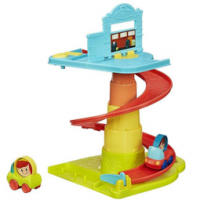 中亚Prime会员： Hasbro 孩之宝 Playskool 儿乐宝 B1649 便携系列旋转轨道车库 36.75元包邮（需用码）