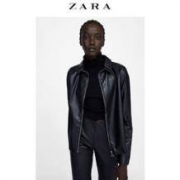 ZARA 02398236800 女士仿皮拉链上衣