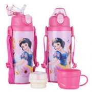 Disney 迪士尼 儿童保温杯 HM08 一杯双盖粉色公主500ml *2件+凑单品 101元包邮（需用劵）