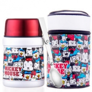 京东PLUS会员： Disney 迪士尼 不锈钢焖烧壶 米奇红色 450ml *2件 128元包邮（双重优惠，合64元/件）