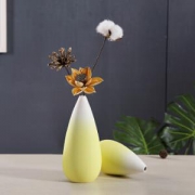 Hoatai Ceramic 华达泰陶瓷 ins北欧陶瓷花瓶摆件套装 两件套+干花