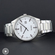 CITIZEN 西铁城 BM7350-86A 男士光动能腕表 经典白盘