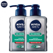NIVEA 妮维雅 男士净油精华抗痘洁面炭泥150ml*2 48.8元