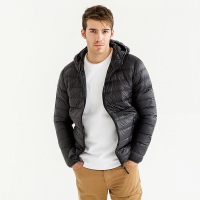 考拉工厂店 男式防水连帽轻薄鹅绒服