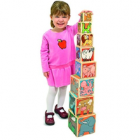 Melissa&Doug 美丽莎和豆豆 木质动物套叠积木  51.68元包邮