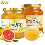 韩国黄金柚+农家蜂蜜！2瓶x500g 东大韩金蜂蜜柚子茶+柠檬茶