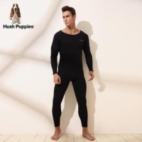 暇步士（Hush Puppies）    男保暖内衣套装 低领不外漏*2