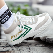 加绒保暖，feiyue 飞跃 情侣款 复古中帮短靴