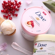 补货，Dove 多芬 石榴籽乳木果冰淇淋身体磨砂膏 225ml*4瓶 Prime会员凑单免费直邮含税
