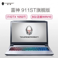 ThundeRobot 雷神 911ST旗舰版 15.6英寸游戏本（I7-8750H、8GB、1TB+128GB、GTX1050Ti 4G、Win10） 6169元包邮（双重优惠）