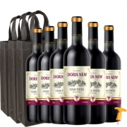 Doris New 新多乐丝 干红葡萄酒 750ml*6支整箱装 送开瓶器 西班牙原酒进口