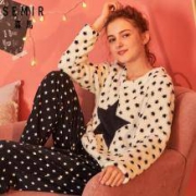 森马 女士摇粒绒家居服套装