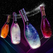 缤飞蝶 女生超爱的颜值星空酒 700ml*4支装 香槟杯2个