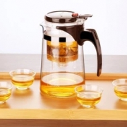 Heisou 黑手 玻璃玲珑杯1壶+4个杯子