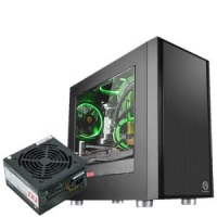 Tt（Thermaltake）启航者F1机箱电源套装（含400W电源/支持M-ATX主板/独立电源仓/支持背线/大侧透/U3）