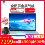 MACHENIKE 机械师 F117-B3CK 全面屏15.6英寸游戏本（i7-8750H GTX1050Ti 4G独显 8G 128G+1T） 7299元包邮（需用券）