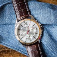 12日0点、双12预售：卡西欧(CASIO)男表 商务日历星期石英男士手表 白盘皮MTP-1374L-7A