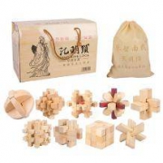 乐智由我 儿童益智玩具孔明锁9件套