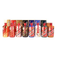 茅台 八方来财（金红玫瑰金黑蓝青印绿黄）酱香型白酒 53度 500ml*8瓶 组合装