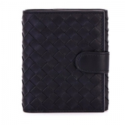 葆蝶家（BOTTEGA VENETA）  382576 V001N 1000 女士羊皮短款按扣钱包