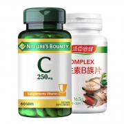 自然之宝（Nature's Bounty ）  挪威进口金枪鱼油胶囊 60粒+汤臣倍健 维生素C 30片