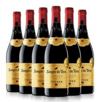 双12预售： TORRES 桃乐丝 公牛血金标干红葡萄酒 750ml*6支 419元包邮（需10元定金）