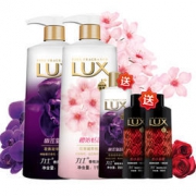 LUX 力士 精油香氛沐浴露套装（幽莲魅肤1L+樱沁恬韵1L 送幽莲魅肤350ml+恒永慕爱100mlx2） 69.9元
