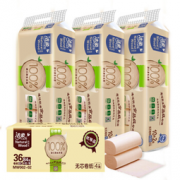 C&S 洁柔 自然木系列 无芯卷纸 4层*84g*36卷 *4件  149.6元