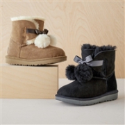 UGG Gita Sheepskin & Fur Pom-Pom 女士中筒雪地靴