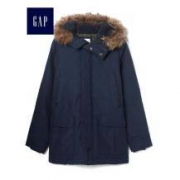 GAP 男士仿毛领派克大衣
