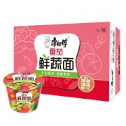 康师傅 方便面 熬制高汤 番茄鲜蔬面 12桶