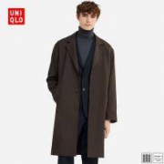12日0点、双12预售： UNIQLO 优衣库 411340 男士羊毛混纺大衣