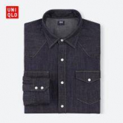12日0点、双12预售： UNIQLO 优衣库 412961 男士牛仔衬衫